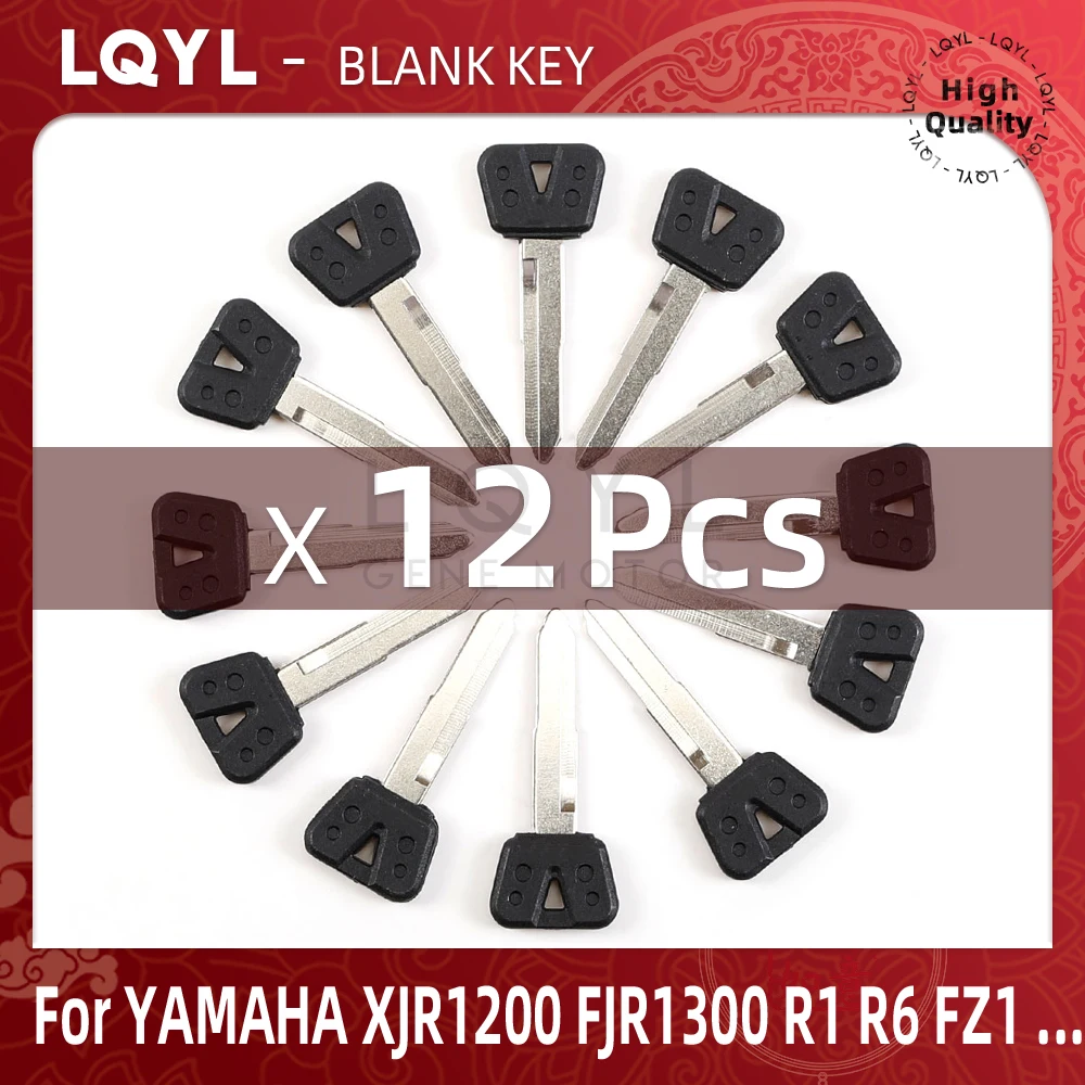 

12Pcs Motorcycle Key Uncut Blank Replace Keys For YAMAHA SVS400 XJR1200 FJR1300 R1 R6 FZ1 FZ4 FZ6 FZ8 S XJR400 XJ6 FZR400 SR400