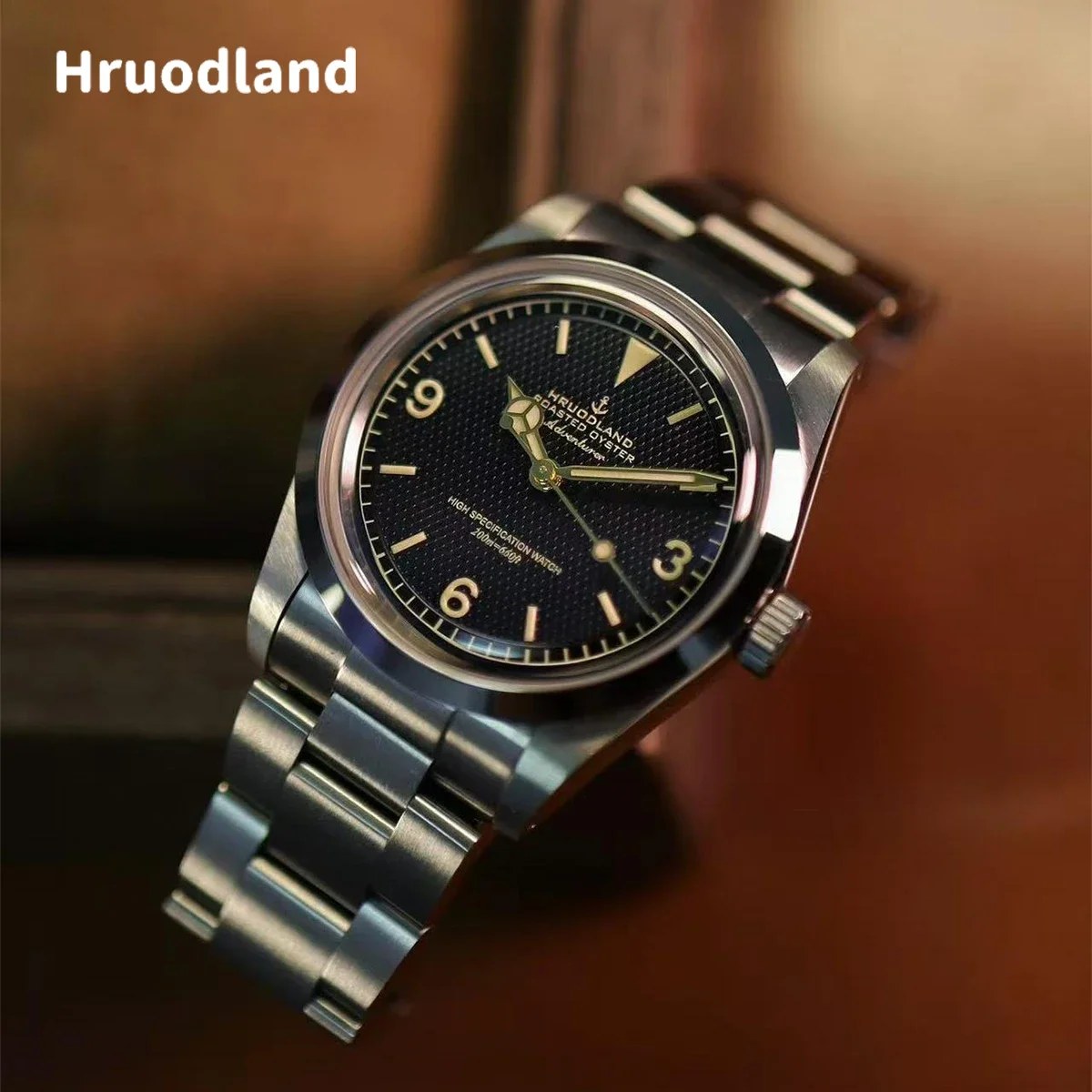 

Hruodland 2025 новые мужские автоматические механические часы 36 мм NH38 с сапфировым стеклом из нержавеющей стали, водонепроницаемые 20 бар, часы reloj hombre для