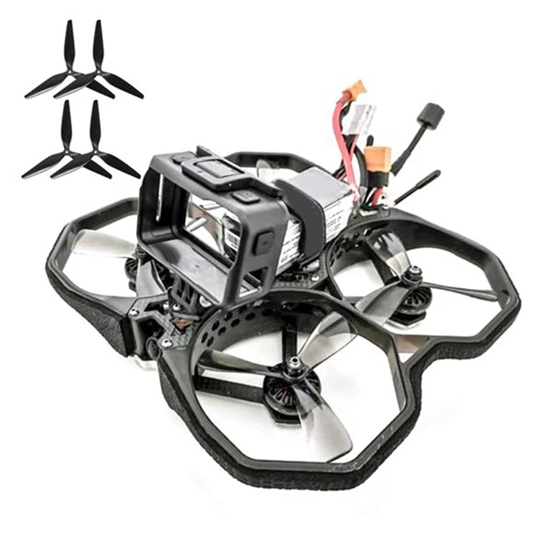 4 pares de palas de hélice para Hqprop Macroquad 7X4.5X3 7045 hélices de nailon multiusos de 3 aspas