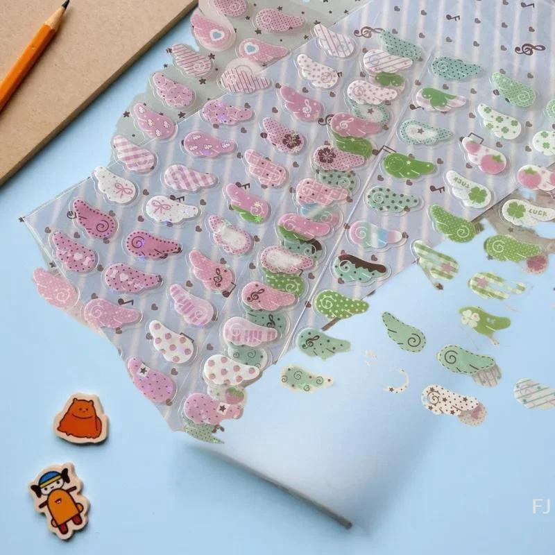 [YU] 1/4 قطعة أجنحة الحب الفراولة البرسيم ستار تألق فلاش فيلم ملصقات كاميرا الهاتف خمر سكرابوكينغ لاصقة تزيين