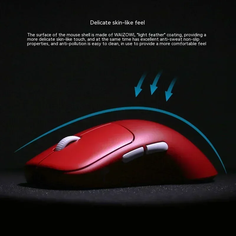 Waizowl Ogm Cloud E-Sport Mosue Tri-Modus Bluetooth Wireless Paw3395 leichte Maus Ergonomie Zubehör für Computer PC Geschenk