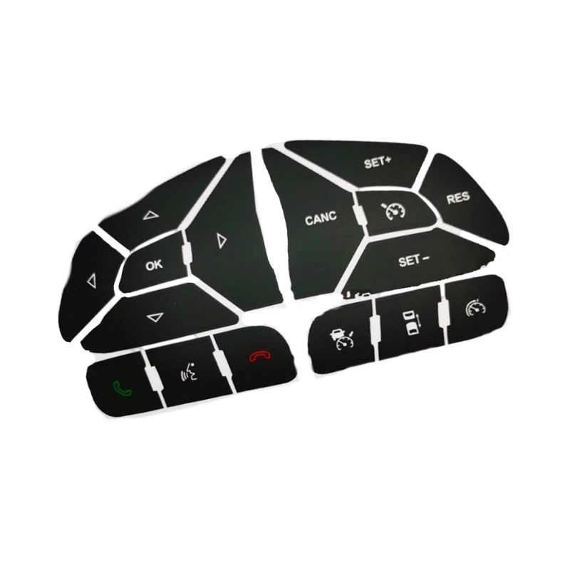 F1CF Antiscratch Premium PVC Protective Decals For Faded Automotive Control Buttons Easy Installation Scratch Proof Design