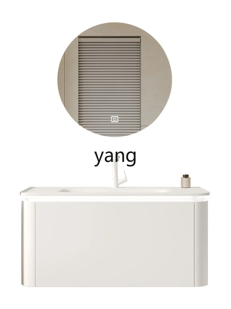 Yjq, Skin Feeling Whole Washbin Smart Bathroom Cabinet Hand Washing Bathroom Cabinet Combination Modern Simple Bathroom Table