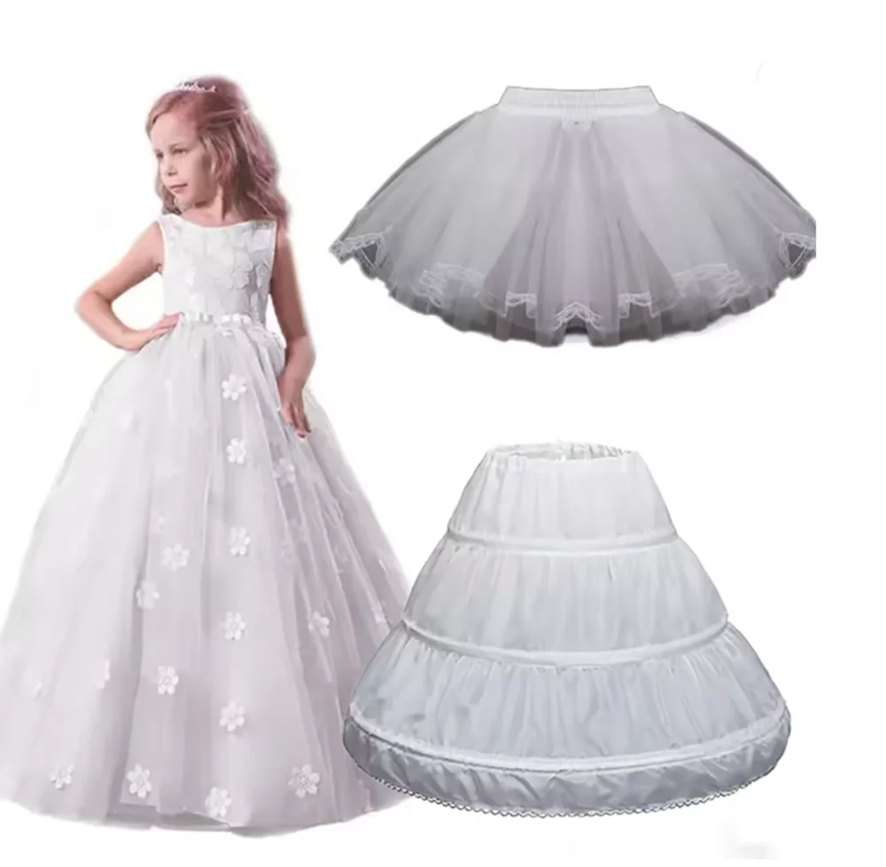 Flower Girls Petticoat Underskirt Cosplay Party Children kids Lolita Ballet Tutu Skirt Enaguas Sottogonna Mini