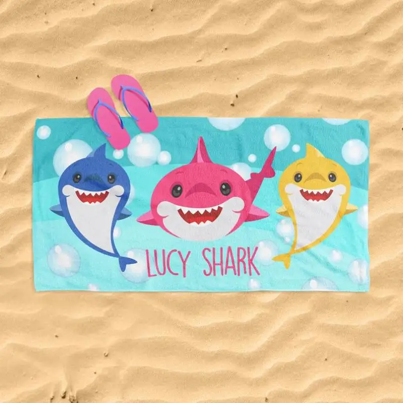 8 unids/lote Toalla de playa de sublimación personalizada para niños Toalla de playa en blanco sublimación