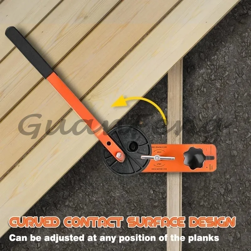 Deck straightener Compound deck installation tool