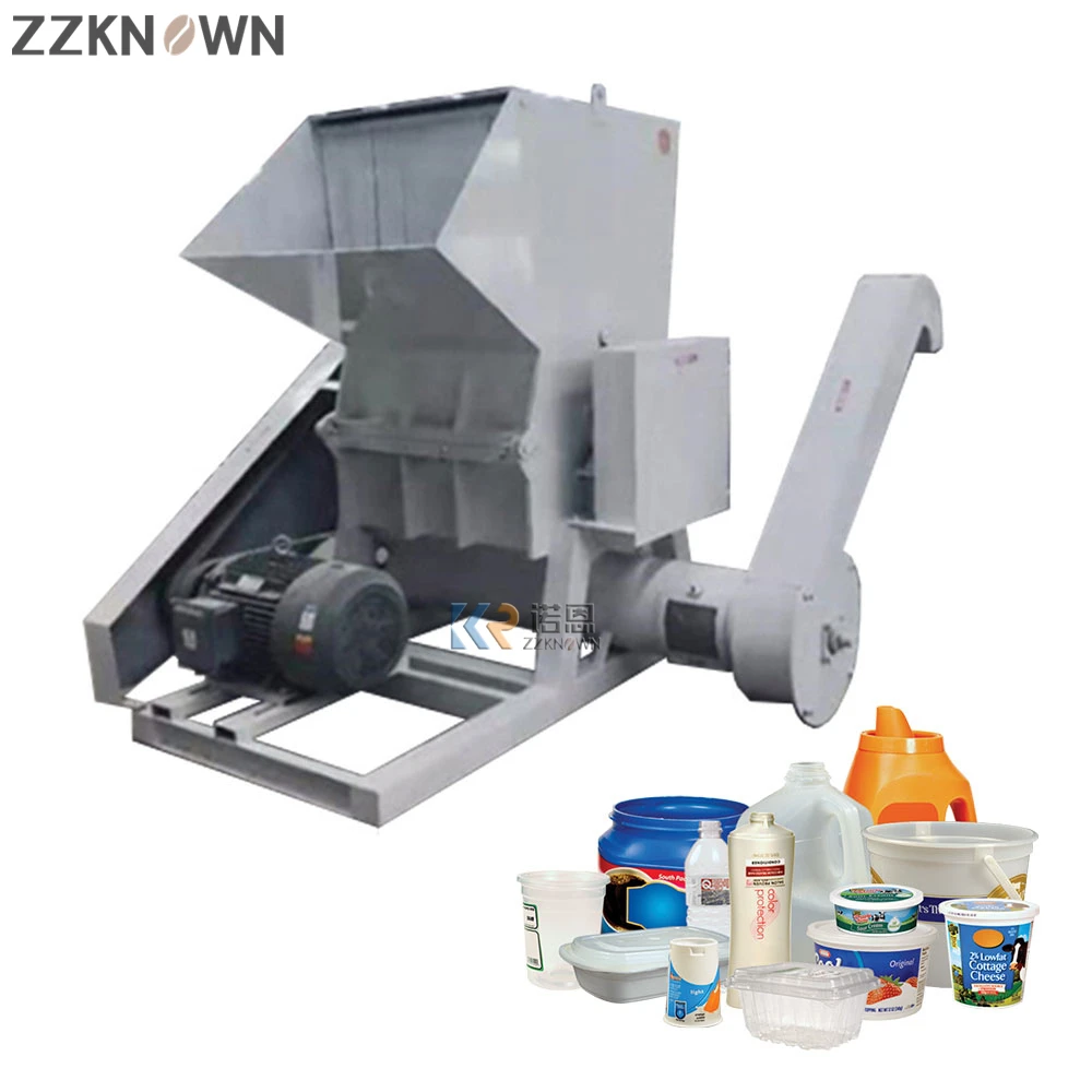 Poderosa máquina de reciclagem de plástico, triturador, máquinas de esmagamento, sacos de plástico, garrafas, frascos, tubos, máquina trituradora desfiada