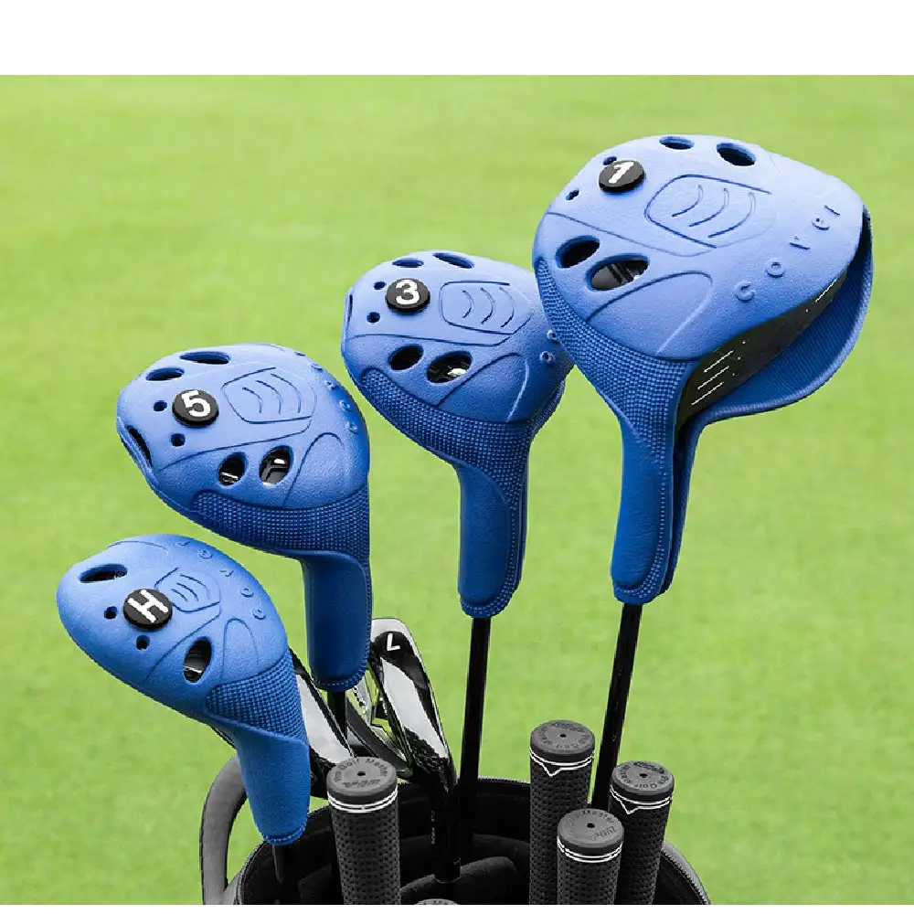 Capa de cabeça de taco de golfe pgm, 1/3/5/ut, postes de madeira, à prova d'água, lavável, material de alta elasticidade, fácil de usar, economiza espaço gt025