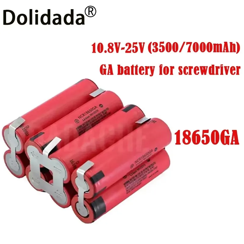 

100% 20A 18650GA 3500mAh 7000mAh 3S-8S 7.4V 12.6V 14.8V 18V 25.2V 29.6V for screwdriver battery welding 18650 battery pack