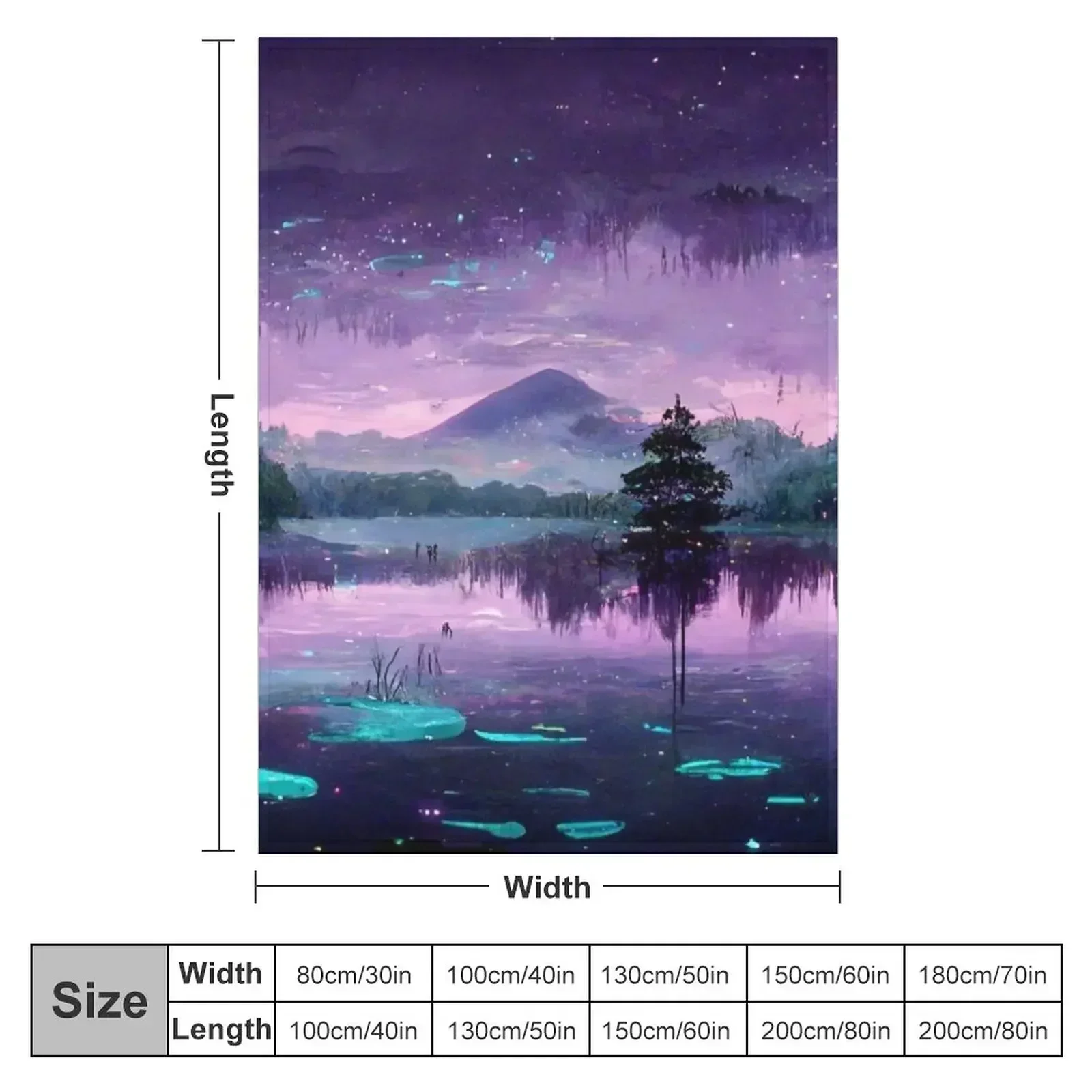 Fantasy Forest Throw Blanket couch cozy soft plush fuzzy picnic outdoor blanket