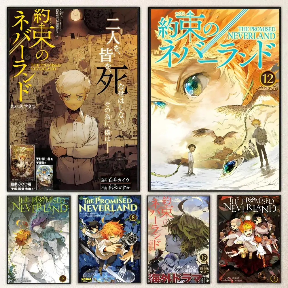 T-The Promised Neverland Poster High-definition  poster stickers, suitable for bedroom, living room, home decoration