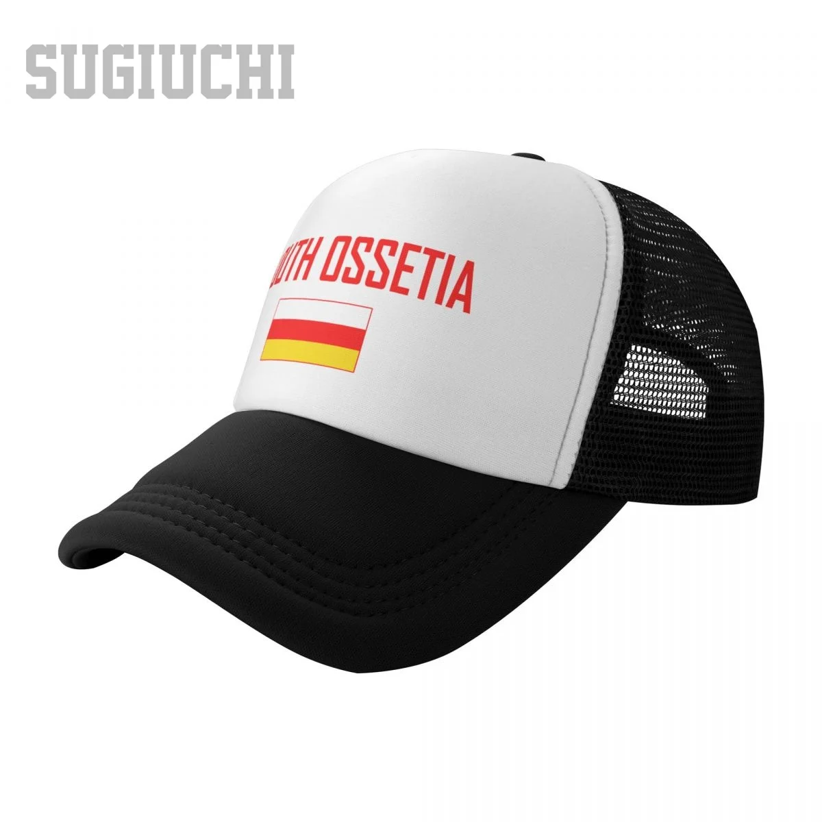 Unisex Mesh Cap Hat SOUTH OSSETIA Flag And Font Trucker for Men Women Baseball Caps Outdoors Cool