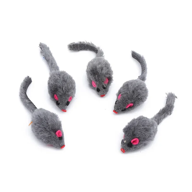 5Pcs Plush Simulation Mouse Interactive Cat Pet Catnip Teasing Interactive Toy for Kitten Gifts Supplies Cat Toys