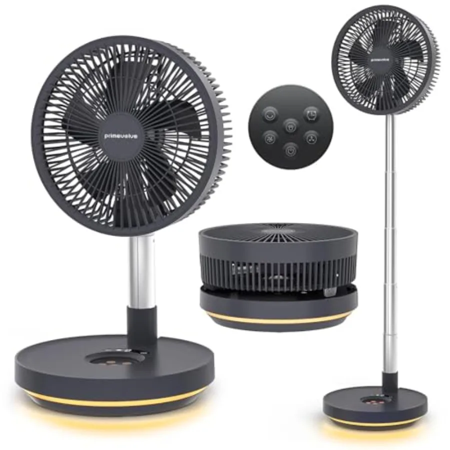 

Portable Rechargeable Oscillating Fan Battery Operated Fan Adjustable Height USB Home Office Outdoor Camping Travel 10