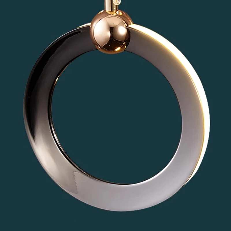 Modern Long Strip Round Home Design Line Pendant Lamp for Living Dining Room Conference Hall Hotel Simple Hanging Light Fixture