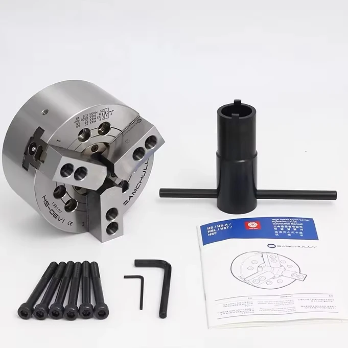 Chuck Vending Power Chucks Korea Samchully Rotary Hydraulic Lathe Top Slide Three Jaw Chuck 3 of Them Steel HS Series