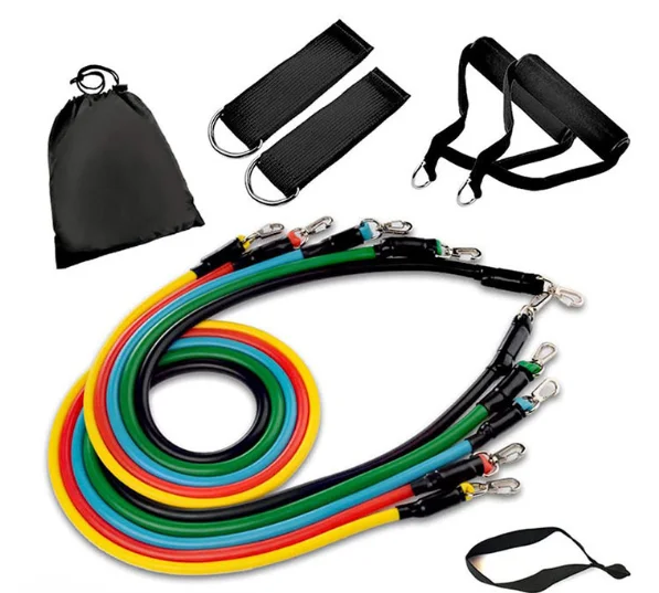 

Muscle Training Fitness Equipment Yoga Tension Set High Elastic Latex 11pcs Fitness Pull Rope Set Resistance Band 1