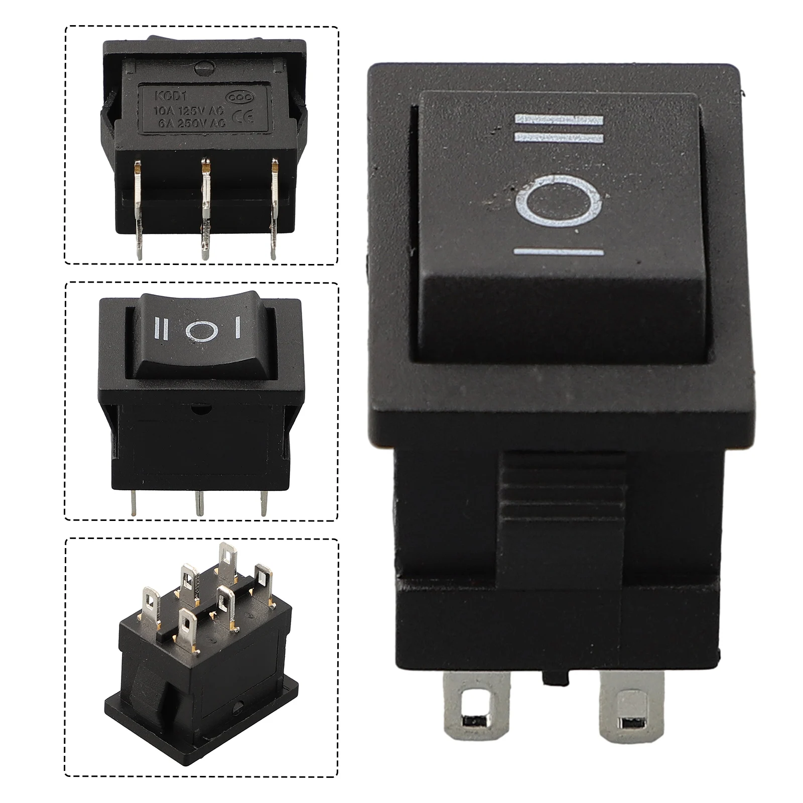 High Quality Hot Sale Useful Brand New Switch 1pcs 21x15 Mm 3 Way 3A 6 Pin DIY Electrical Project Rocker Switch