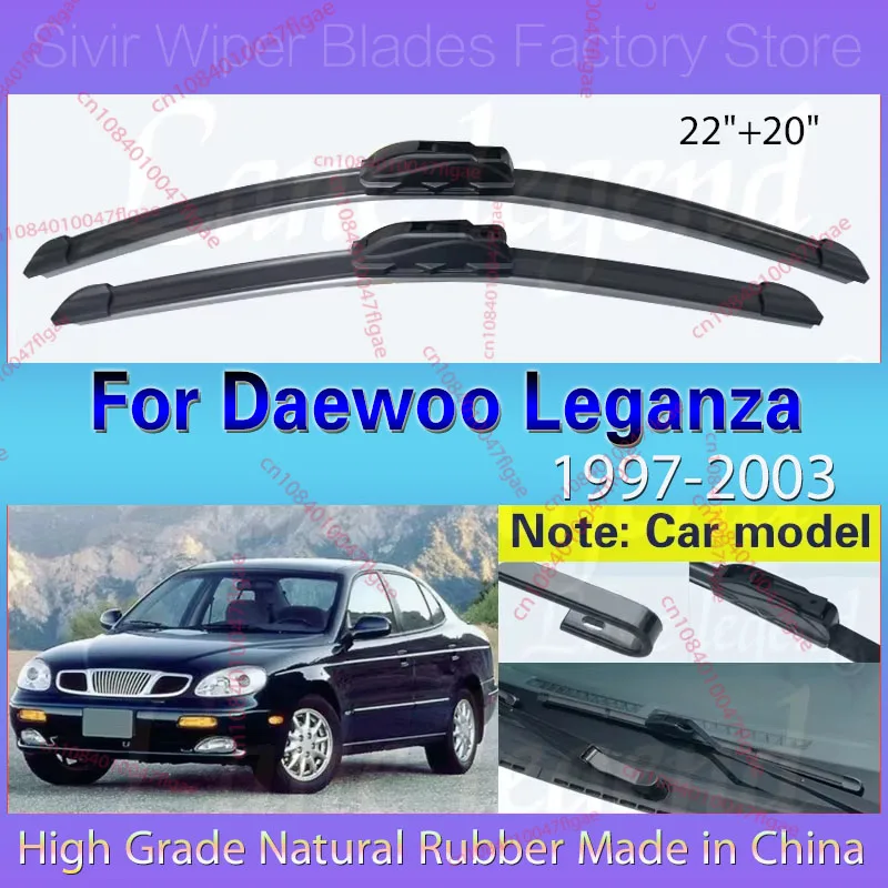 

Car Wiper Blades For Daewoo Leganza 1997 - 2003 Windshield Windscreen Front Window Blades Car Rain Brush 22"+20" Car Accessories