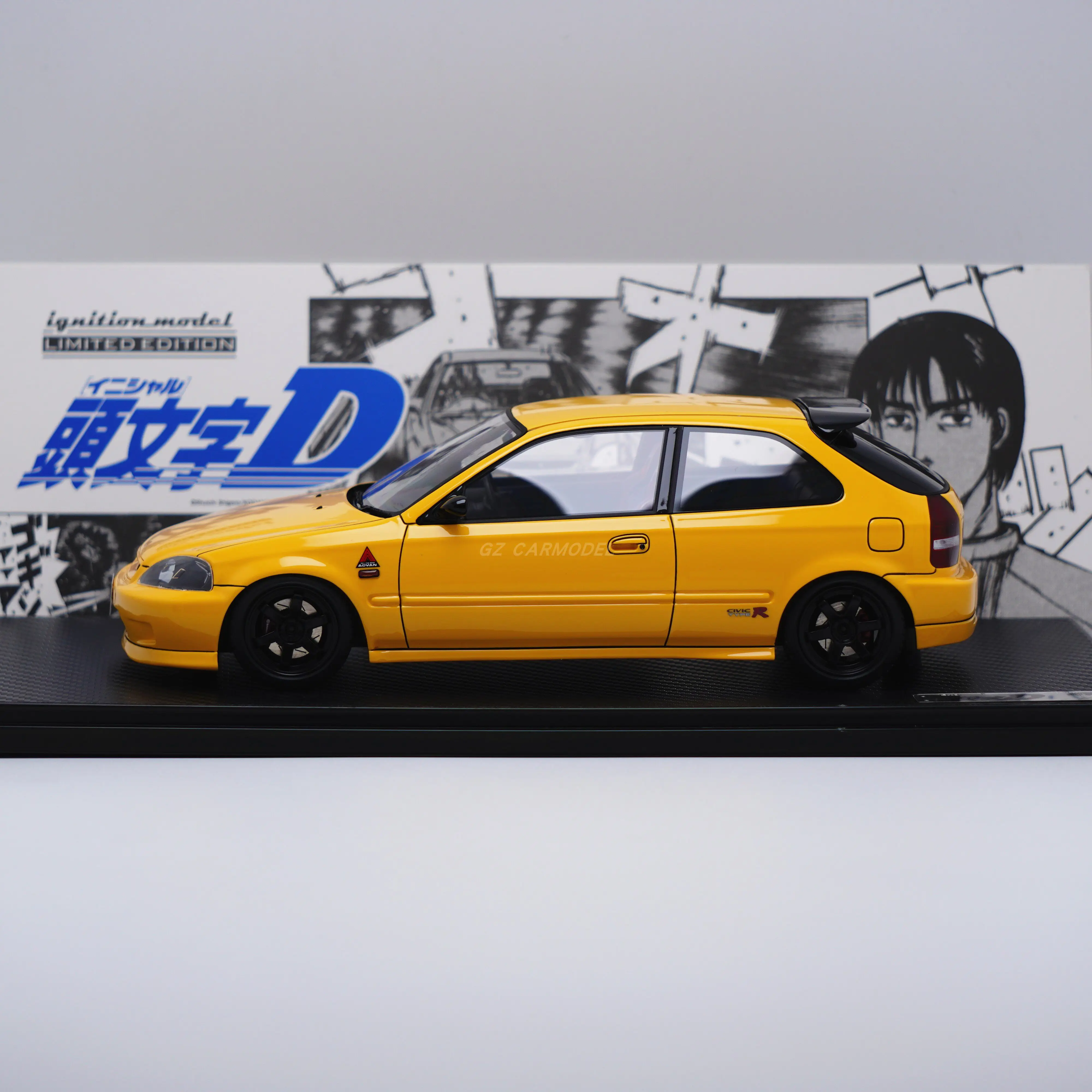 IG 1:18 INITIAL D CIVIC EK9 Type R IG3541 JDM Simulation Limited Edition Resin Metal Static Car Model Toy Gift
