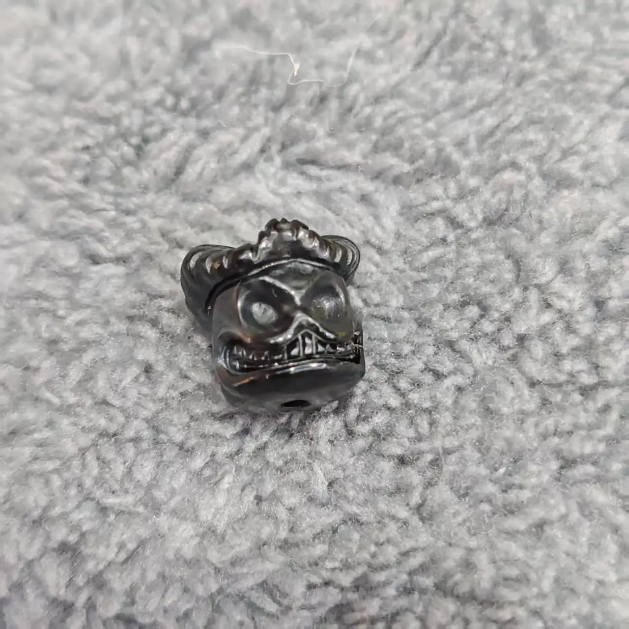 

10 Pcs Natural black agate 10mm finely carved Baron agate Tianzhu necklace pendant bracelet DIY accessory Dzi