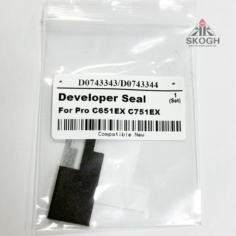 Sello de rodillo delantero para Ricoh Pro C651 C751, sello de rodillo trasero para Desarrollador, D0743343, D0743344, 10 juegos