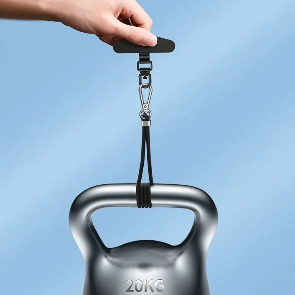 超薄型電話ストラップクリップパッチステンレス鋼落下防止電話ケース吊りロープ 360 °   回転式紛失防止ケースクリップ