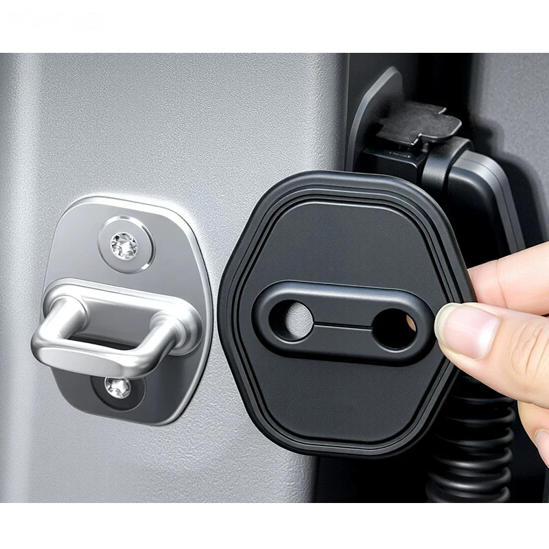 For Xpeng L03 2026-2027 Door Silicone Shock-absorbing Lock Cover Door Lock Catch Anti-rust Protection Cover Automobile Supplies