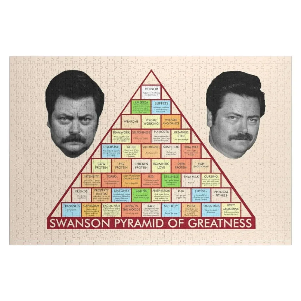 

Ron Swanson Pyramid of Greatness Jigsaw Puzzle Anime Custom Jigsaw Puzzle