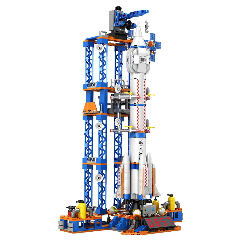 Bemand Aerospace Rocket Bouwstenen Astronaut Space City Assembly Educatief Model Speelgoed voor kinderen