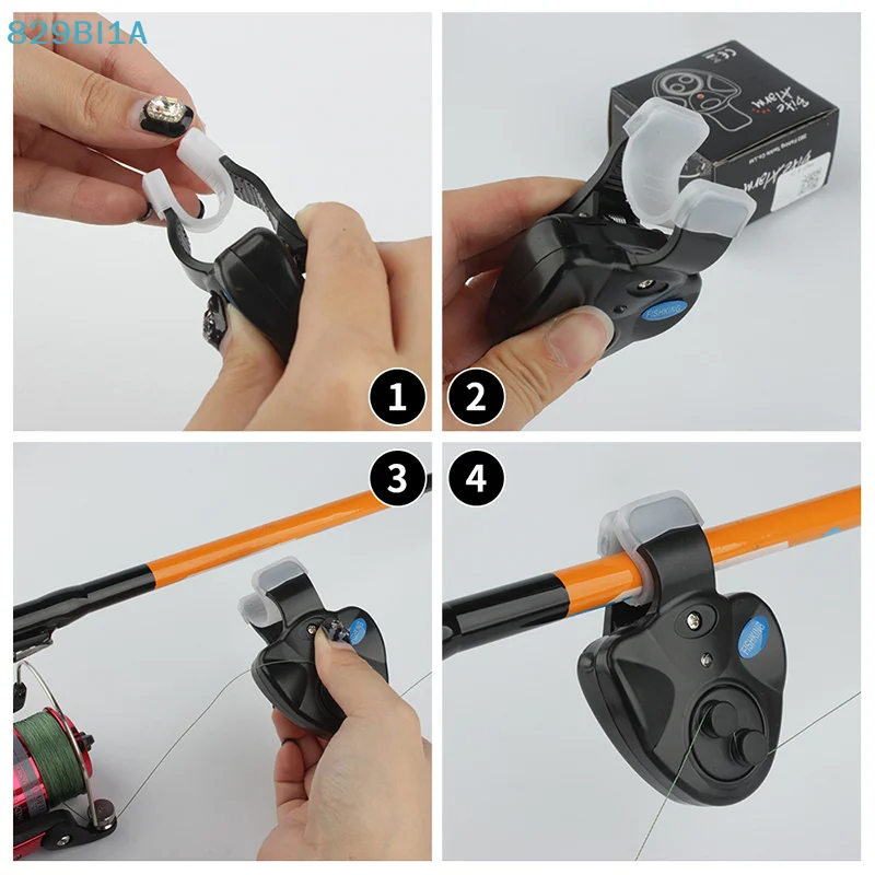 

[S]Electronic Fishing Bite Alarm With Loud Siren Camping Equipment Rod Buzzer Daytime Night Indicator Battery Included 1PC