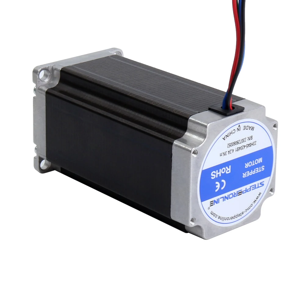 STEPPERONLINE Nema 23 Stepper Motor 3Nm 4.2A Stepping Motor 8mm Diameter 4 Wires for 3D Printer CNC Milling Machine