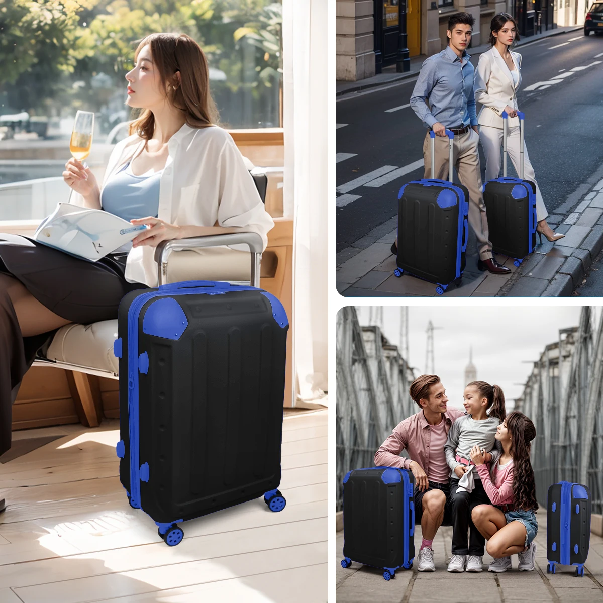 Luggage Set 3 Piece Expandable Suitcase ABS Lightweight Hardside Travel Suitcase Set 20