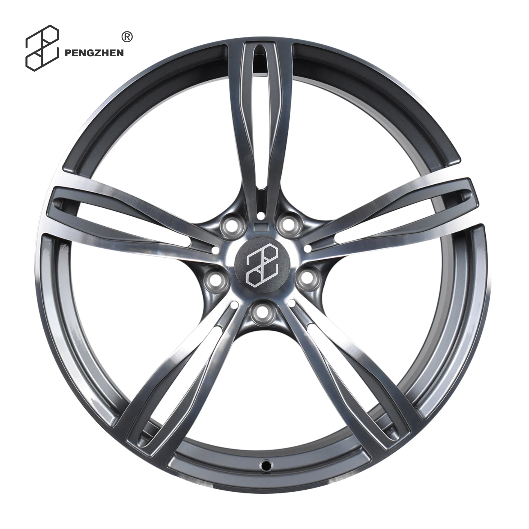 OEM Design For BMW 19 20 Inch 5x120 Five Spoke Diamond Cut Dark Gunmetal Gray Forged Aluminum Wheel