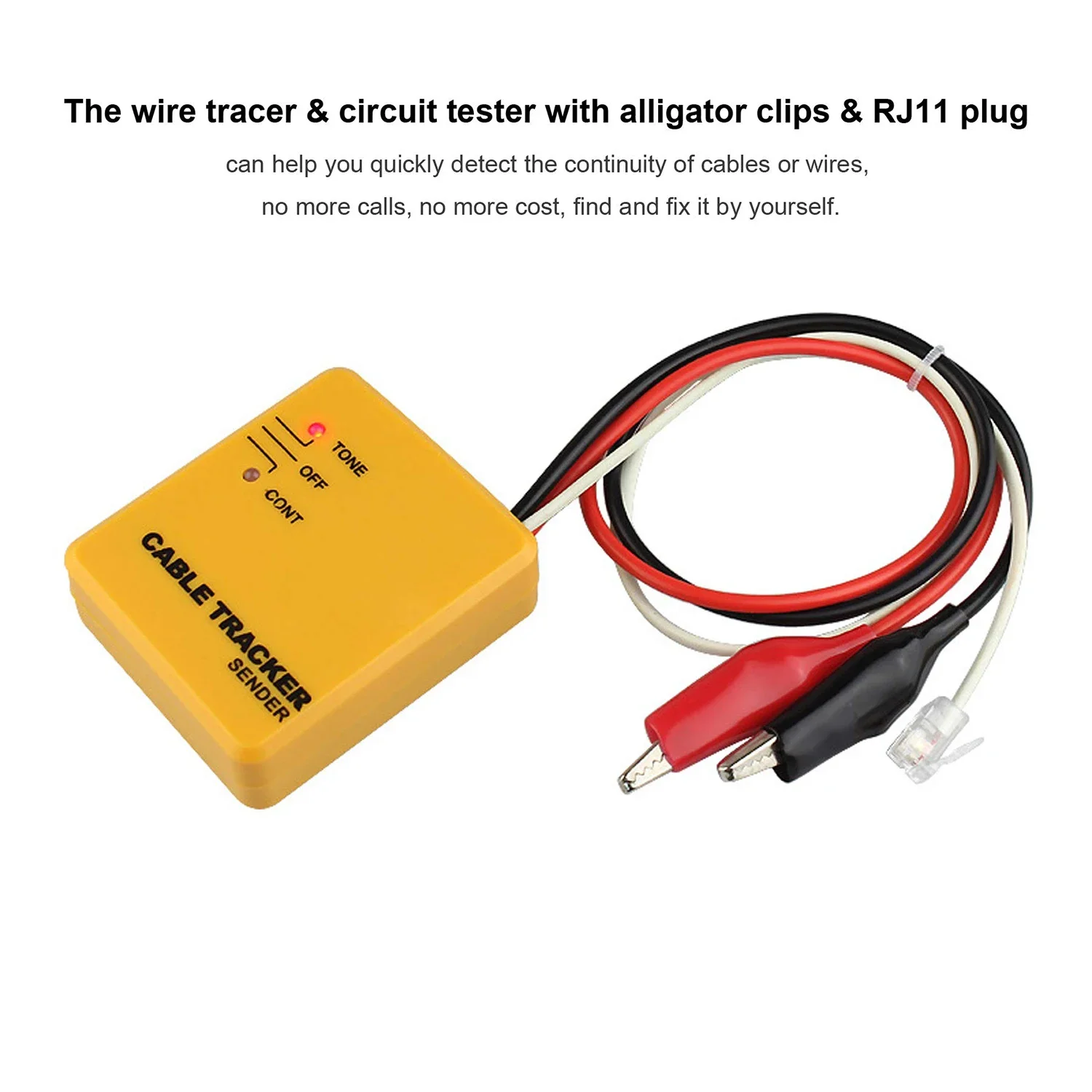 Network Tester Handheld Telephone Cable Tracker Phone Wire Detector RJ11 Line Cord Tester Tool Kit Tone Tracer Receiver