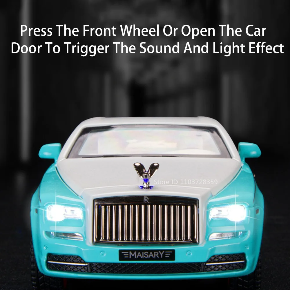 1:32 Rolls-royce Mansory Wraith Spielzeugmodellautos Legierung Diecast Spectre Fahrzeuge Sound Licht Türen geöffnet Zurückziehen für Jungen Geschenke