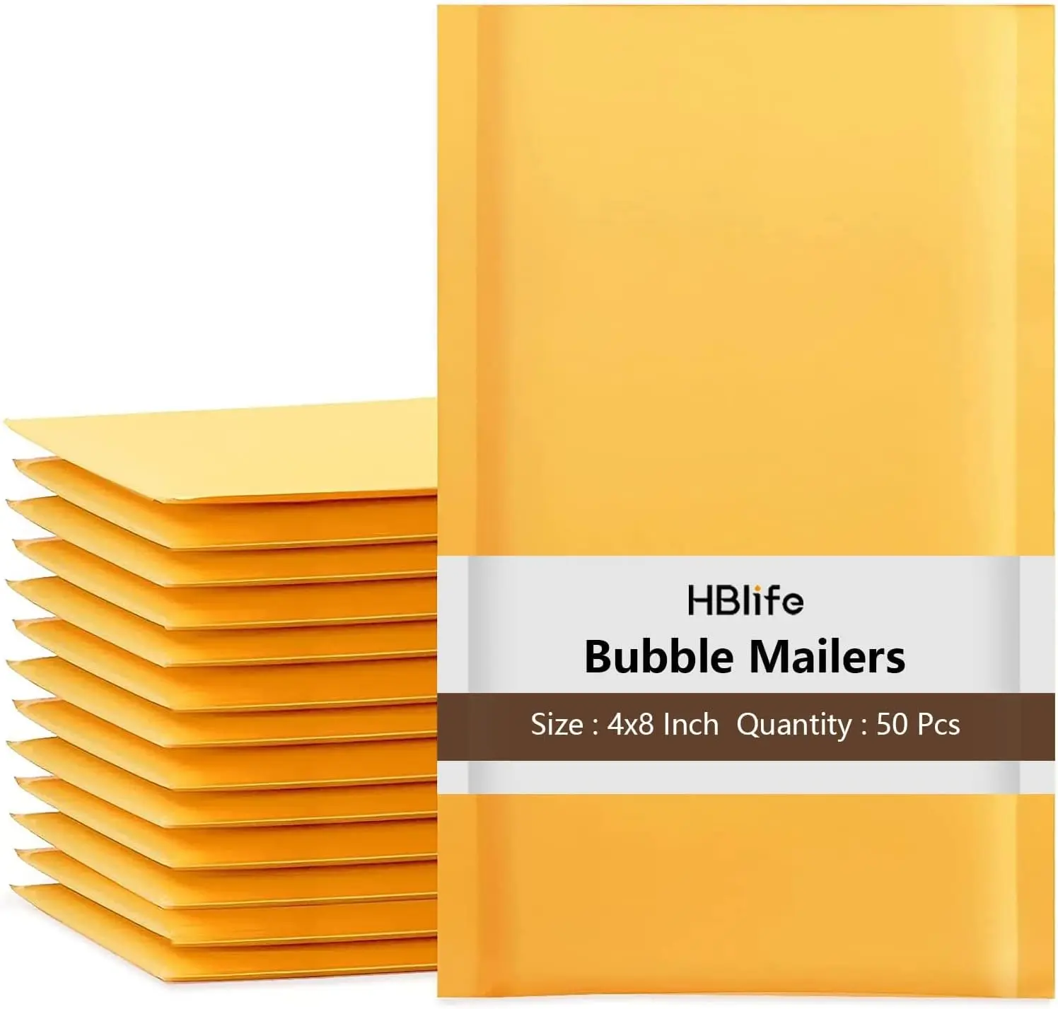 

50Pcs 4x8 Inches Self Seal Bubble Mailers, Padded Envelopes for Small Business Shipping