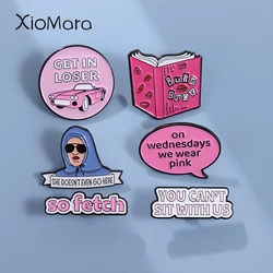 Mean Girls Enamel Pins Custom Funny Campus Youth Movie Brooches Accessories You Can't Sit With Us Lapel Shirt Badge Jewelry Gift