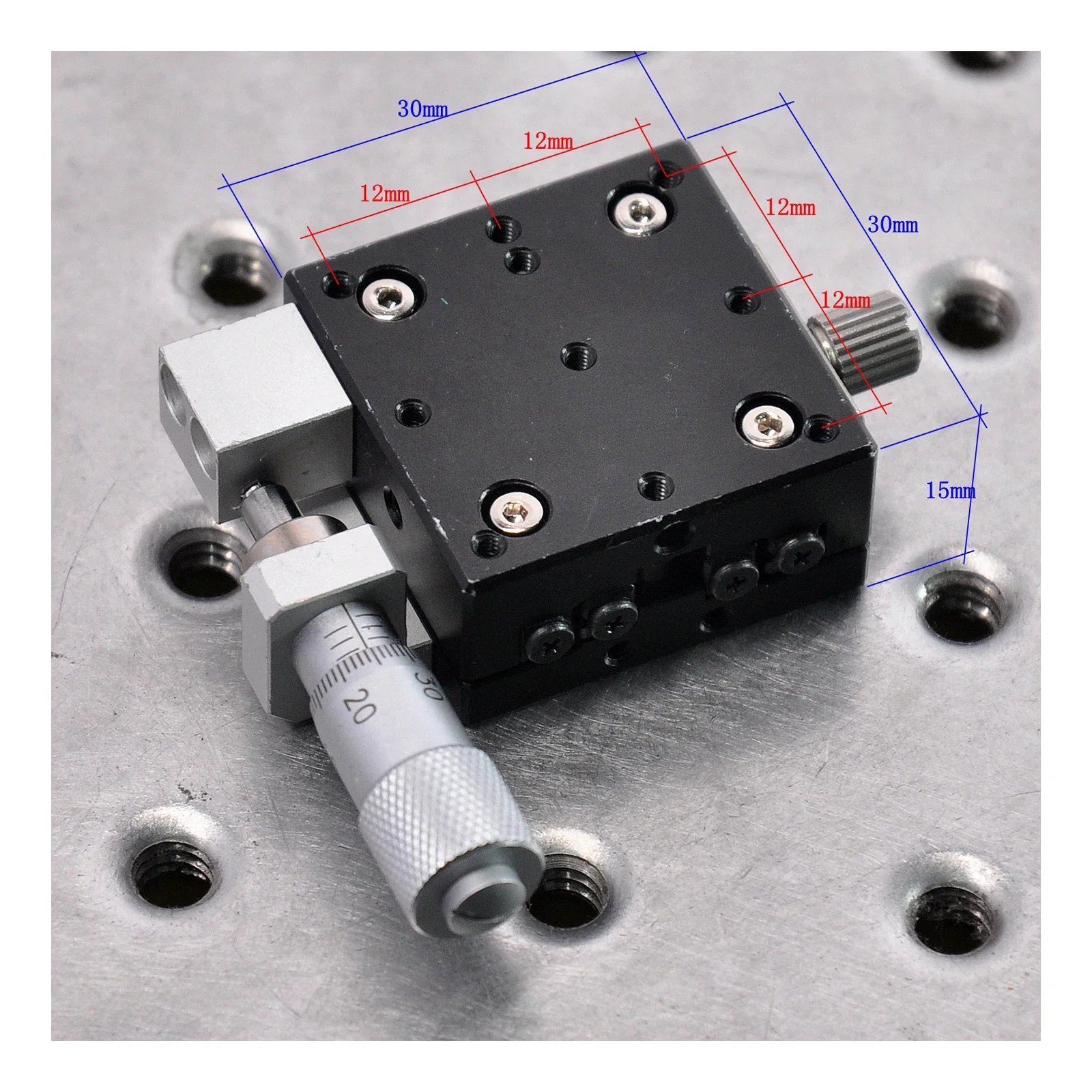 Y-Axis Manual Micrometer Adjustment Precision Worktable Micro Guide Rail Displacement Fine-Tuning Slide