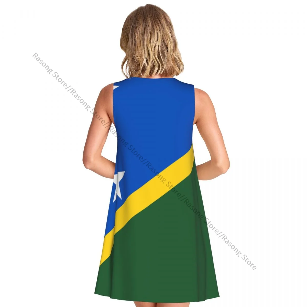 Abito da donna T-shirt casual estiva Abiti da spiaggia Copricostume Bandiera delle Isole Salomone Abito canotta