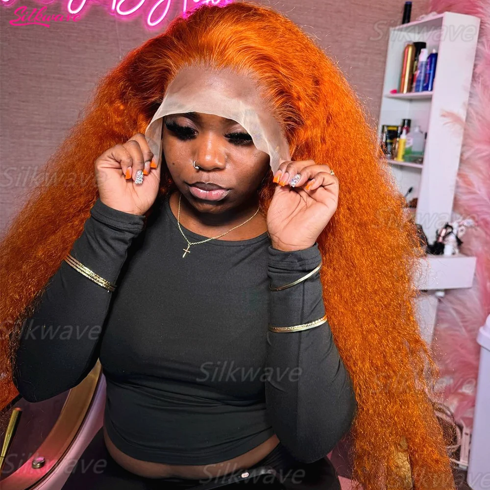 

Silkwave Ginger Orange Deep Wave 13x6 Lace Front Wig Human Hair 100% 13x4 Water Wave Lace Front Color Curly Wigs For Black Women
