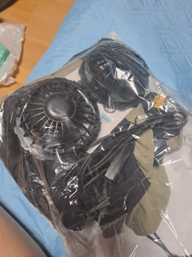 NEWS USB 12V/5V 4Fan Couples Summer Breathable Cooling Vest Sleeveless Fan Air Conditioner Jacket Heat Resistant Outdoor Workwea photo review