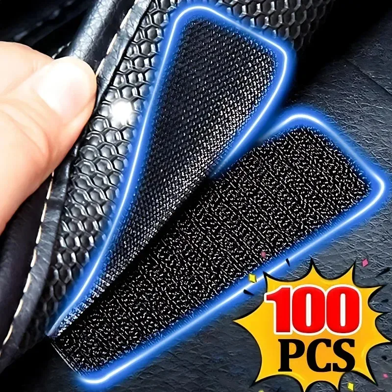 2-100pcs Double Faced High Adhesive Fixing Stickers Carpet Pad Dashboard Mat Fixed Patch Home Floor Anti Skid Grip Tape Sticker