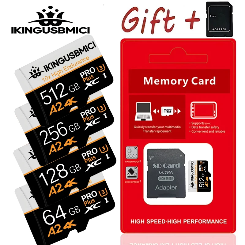 

Durable TF Cards SD Cards Micro TF Card Memory Card 32GB 256GB 512GB High Endurance 4K A2 for Nintendo Switch Camera Drone