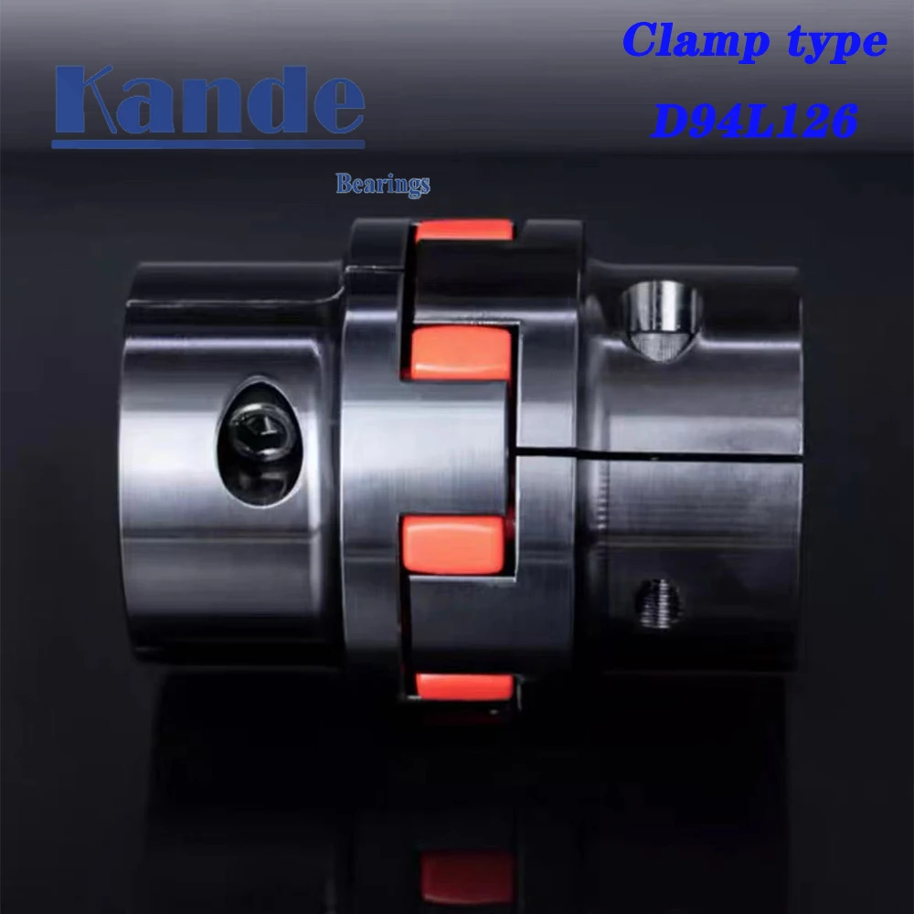 

Kande XL5 D94L126 Clamp Type Bore From14mm To 55mm CNC Motor Ballscrew Jaw Spider Plum Steel Shaft Coupler Flexible Coupling