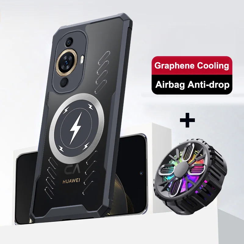 

Чехол для телефона с рассеиванием тепла для Huawei Nova 12i 12S SE 10 9 11 Pro, мягкая задняя крышка из ТПУ с магнитной беспроводной зарядкой