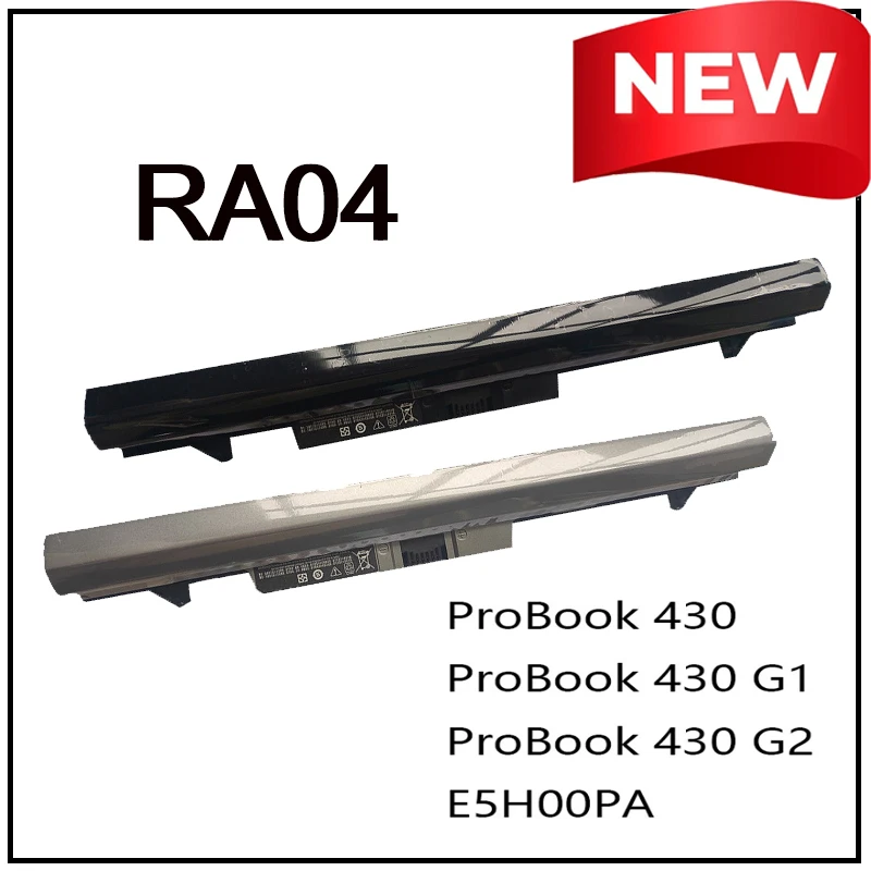 

Литий-ионный аккумулятор 14.6V 2800mAh RA04 для ноутбуков HP ProBook 430 G2 G1 H6L28AA C84C H6L28ET E5HO0PA с быстрой зарядкой и длительным сроком службы