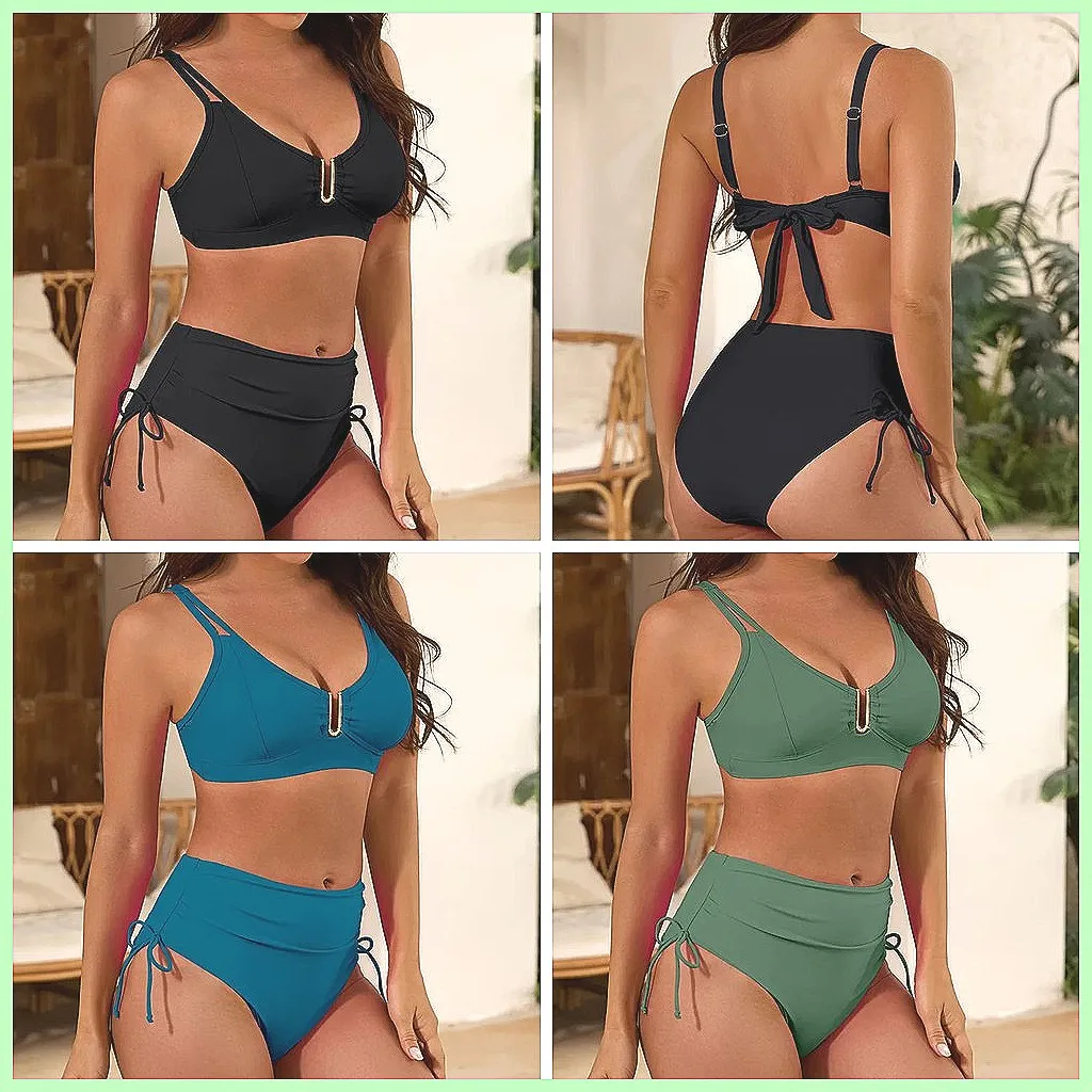 

Sexy Push Up Bikini Set High Waist Two Piece Swimwear Women's Beach Bathing Suits 2026