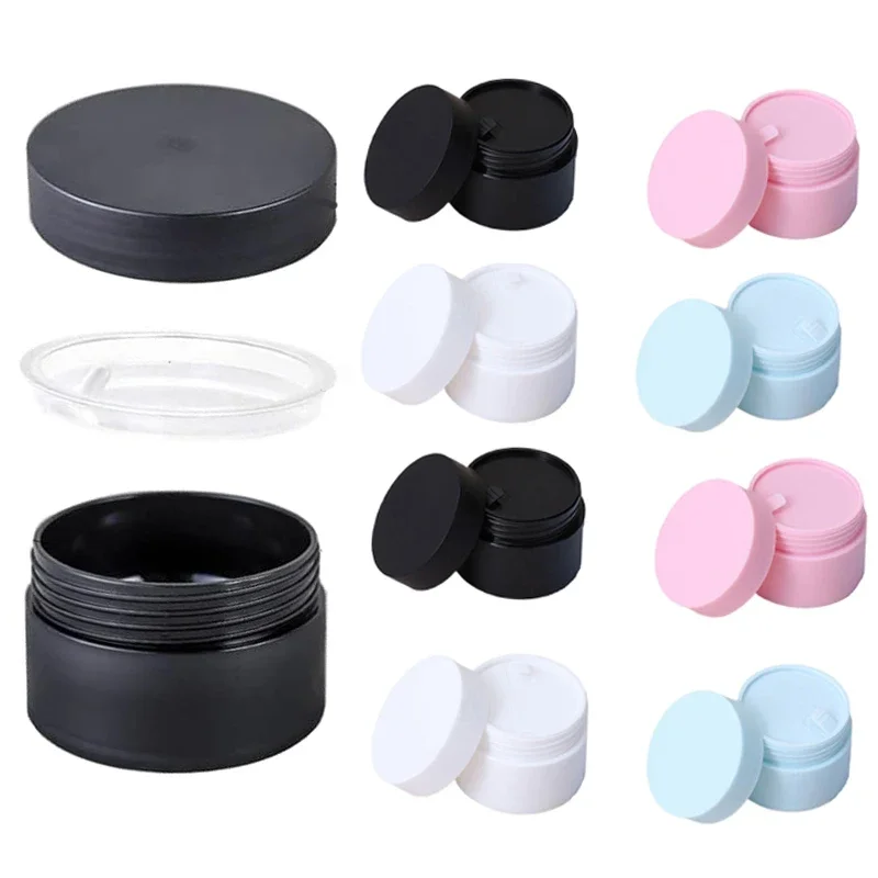 10 قطعة 5 جرام-50 جرام صغيرة فارغة PP البلاستيك مستحضرات التجميل الجرار المحمولة كريمات عينة جرة إعادة الملء السفر الحاويات ل غسول ظلال العيون