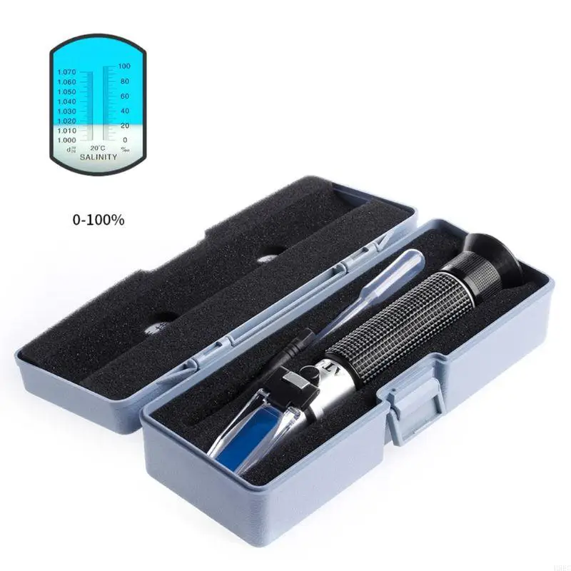 H9EC Salinity Refractometer Meter Water Reader Marine 0~10% Salt Aquarium Test Tester